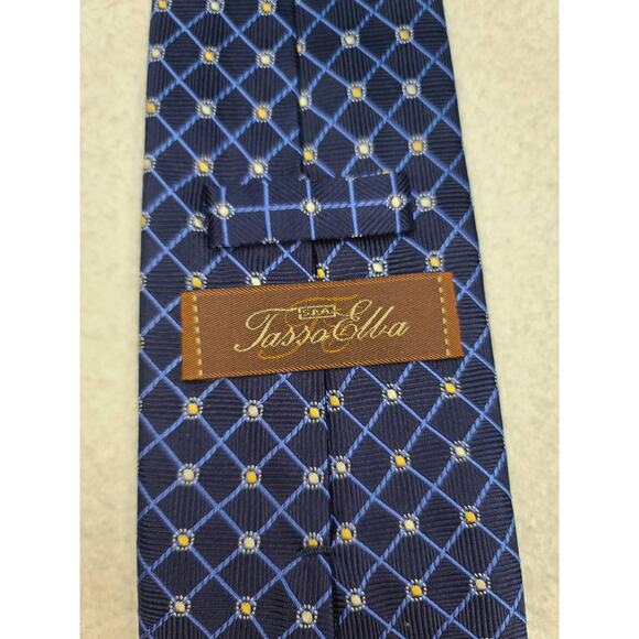 Tasso Elba blue geometric silk tie - Picture 4 of 5